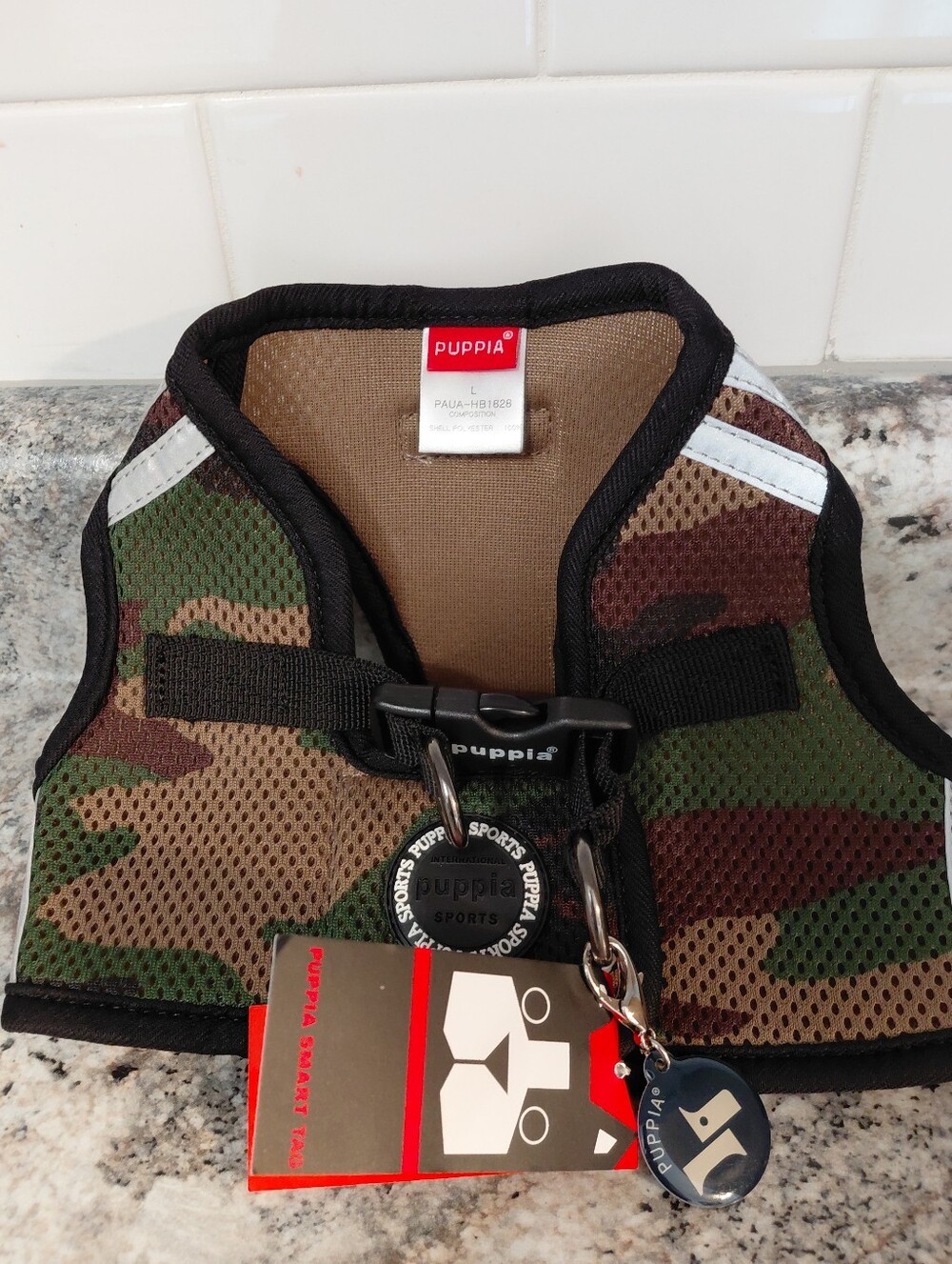 Puppia Camouflage Dog Harness Vest - Green Camo